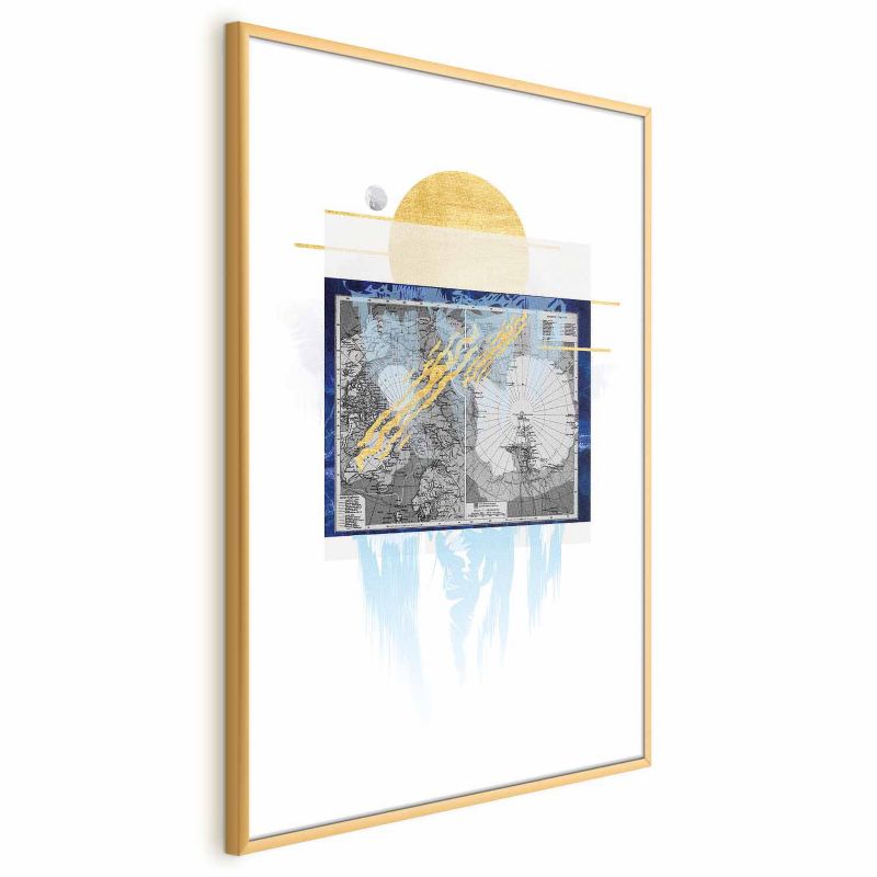 Plakat Artgeist Antarktyda 60x90 cm z ramą złotą 1 szt