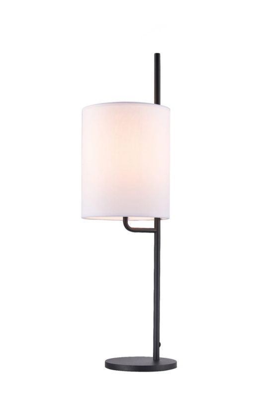 Lampa stołowa Candellux Tokyo czarno-biała 1 x E27 x 40W IP20 wym: 63.9 x 18 x 18 cm tkanina - 1 szt.