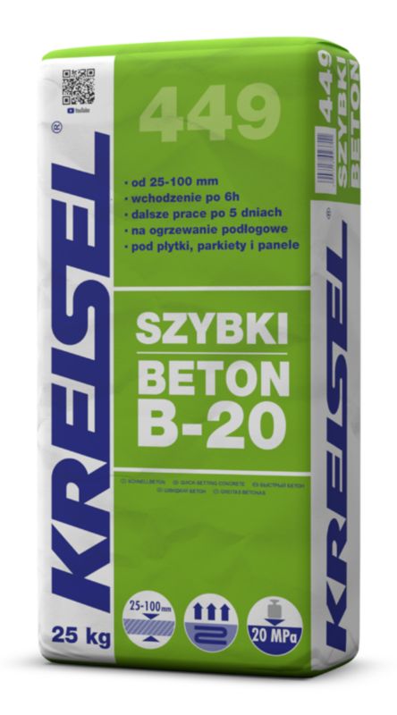Szybki beton B20 Kreisel 449 Zaprawa 25 kg