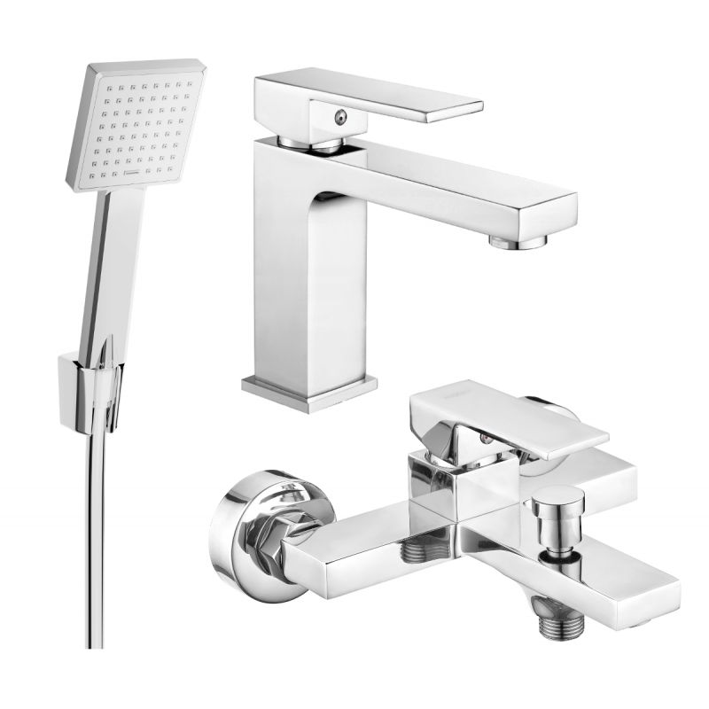 Zestaw wannowy Mexen Uno chrom 1 szt.