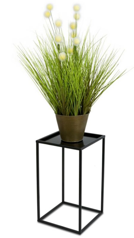 Kwietnik stojący HowHomely Metalowy Czarny 24x40 cm