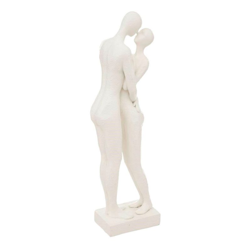 Figurka dekoracyjna Couple Atmosphera biała nowoczesna 33 cm do sypialni lub na prezent 1 szt.