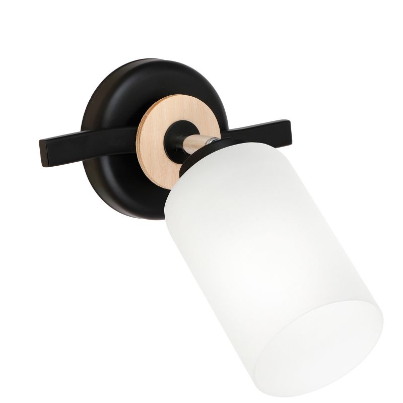 Kinkiet ścienny Luminex Tokio czarny mat-jasne drewno 1 x E27 x 15W IP20 wym: 24 x 21 x 14 cm - 1 szt.