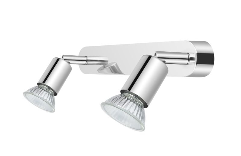 Spot listwa 2-punktowy GU10 chrom