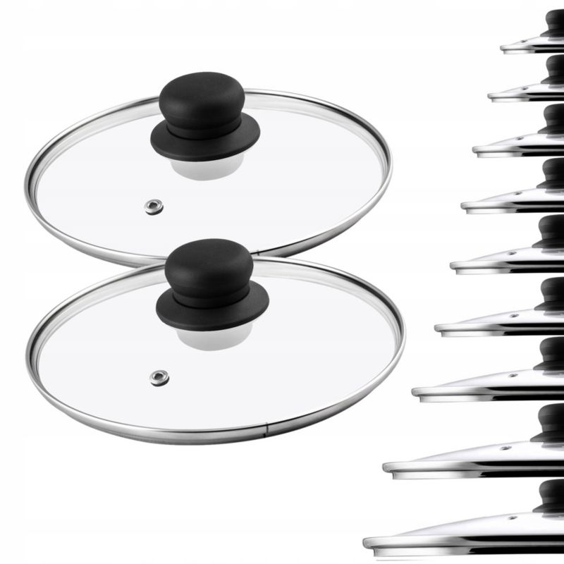 Pokrywka KADAX Szklana 24cm Żaroodporna Uniwersalna 2szt