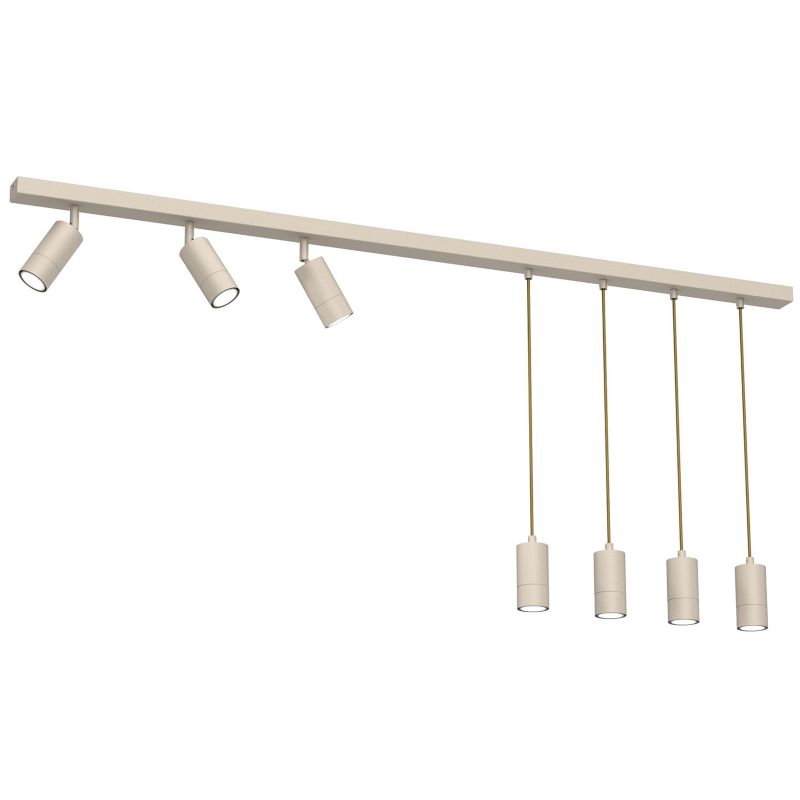 Lampa sufitowa Luminex Link kremowa Listwa z lampami 7 x GU10 x 8W wym: 110 x 150 x 6 cm - 1 szt.