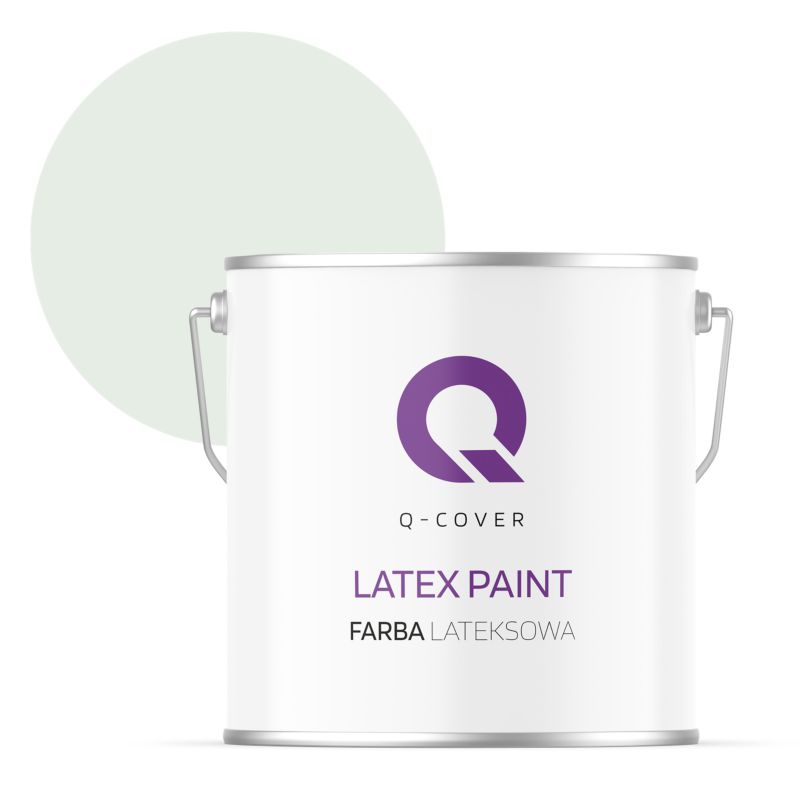 Farba Lateksowa Do Ścian i Sufitów Q-Cover Biel złamana w zieleń H1881 Głęboki Mat 5L