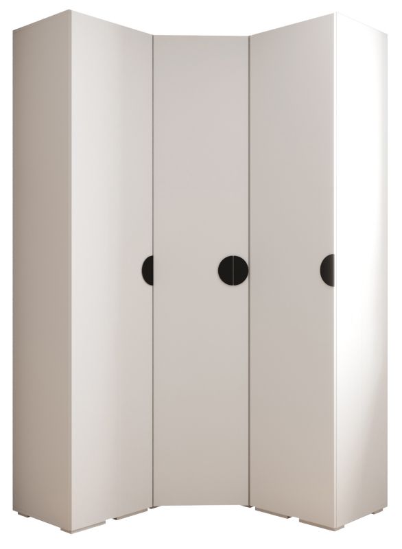 Garderoba wysoka do przedpokoju Abiks INOVA 4 Z4 biały+czarny 1 szt.