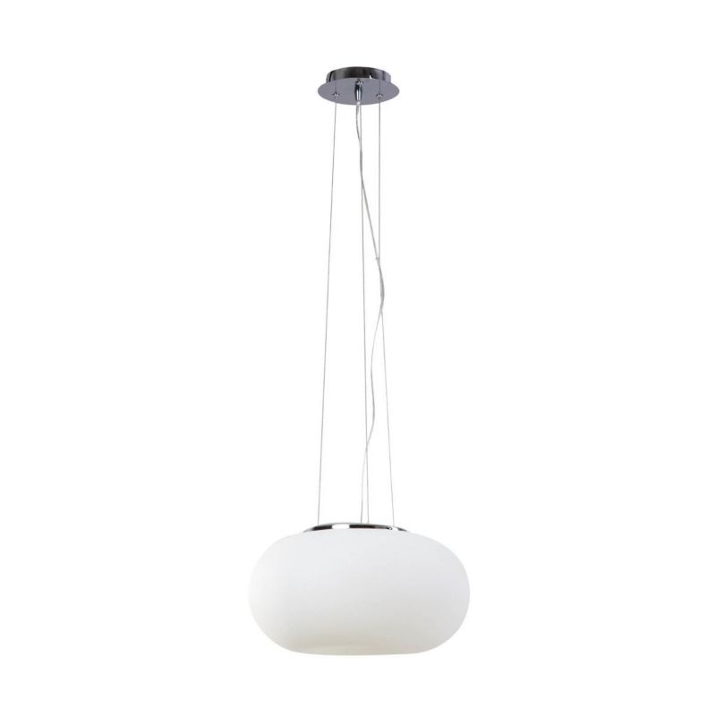 Lampa wisząca Zuma Line Inez biała chromowana wym: 100 x 28 x 28 cm 2xE27 x 60W 1 szt.