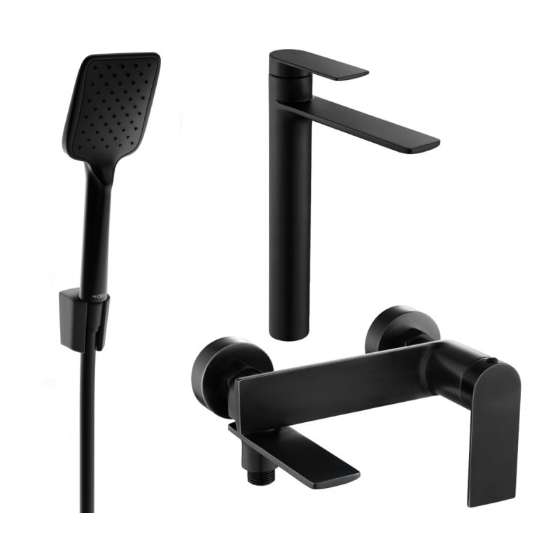 zestaw wannowy Mexen Zero czarny 1 szt.