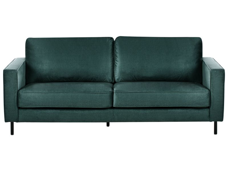 Sofa Savalen Welur Ciemnozielony dla 3 osób 1 szt.