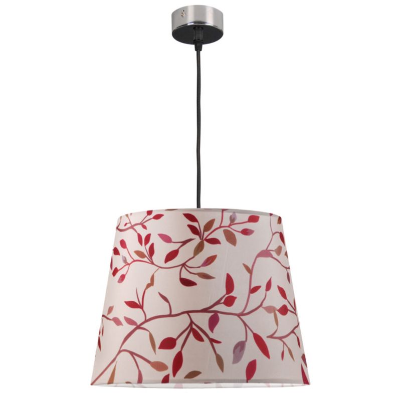 Lampa wisząca Sanico Goldlux nola chrom abażur stożek 35cm autumn leaves E27 IP20 - 1 szt.