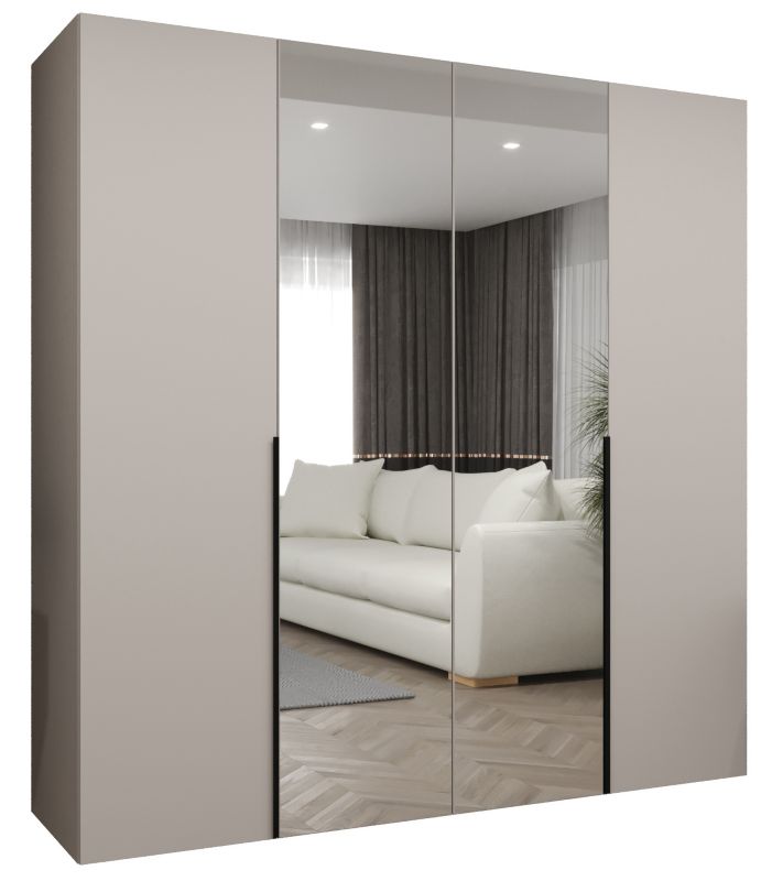 Szafa uchylna otwierana ALICANTE 2 200 wys 202 cm Kaszmir + Czarny 1 szt