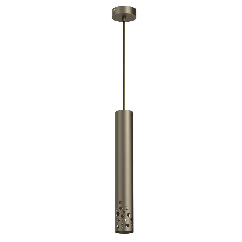 Lampa wisząca Luminex Tibia Buble 7310 tytanowe złoto tuba 1xGU10 x 8W 1 szt.