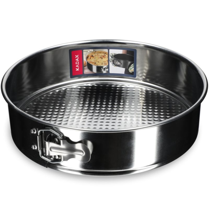 Tortownica KADAX Okrągła Blacha Forma Do Pieczenia 28cm Srebrny 1 szt.