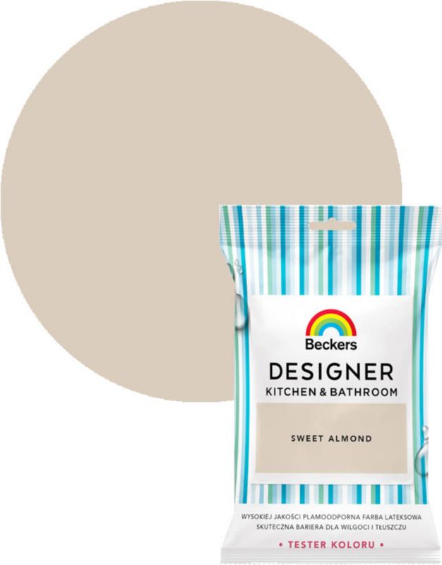 Tester farby kolorowej Beckers Designer Kitchen&Bathroom Sweet Almond 0,05 l