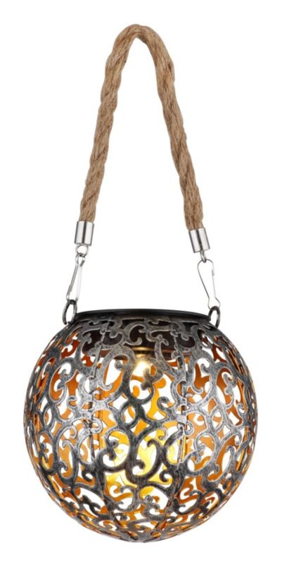 Lampa solarna wisząca Globo Lighting czarna IP44 0,06W 1xAAA 1 szt.