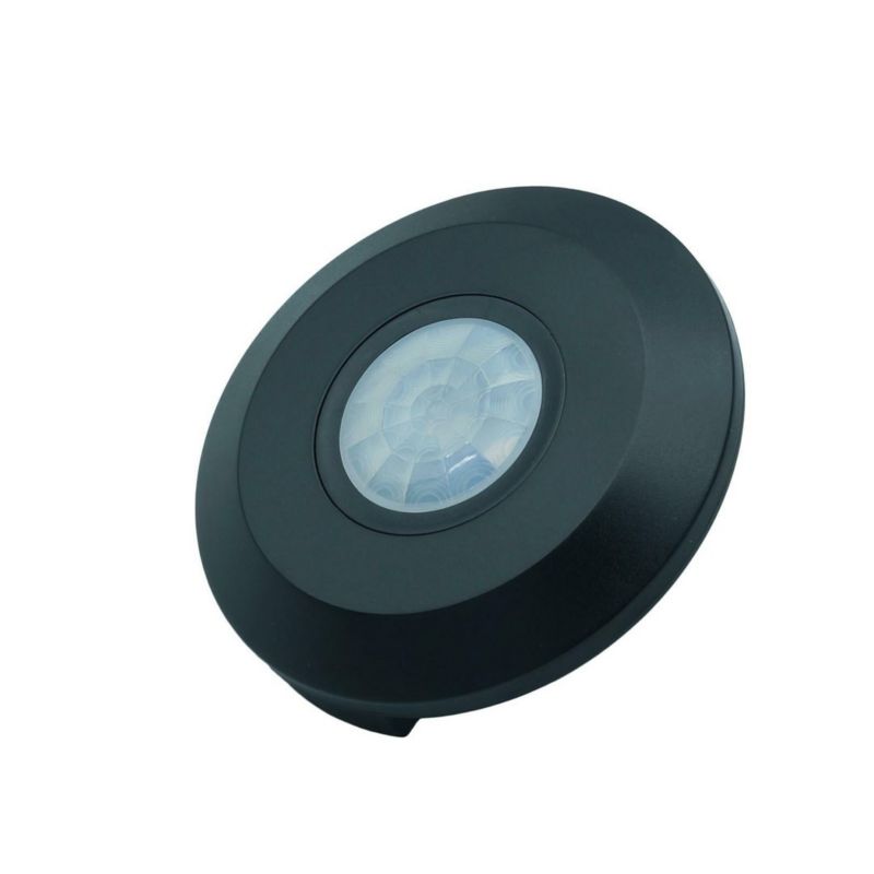 Czujnik ruchu IdeaLED podczerwień PIR czarny do 8 metrów sufitowy natynkowy IP20 wym: 2,5 x 10 x 10 cm - 1 szt.