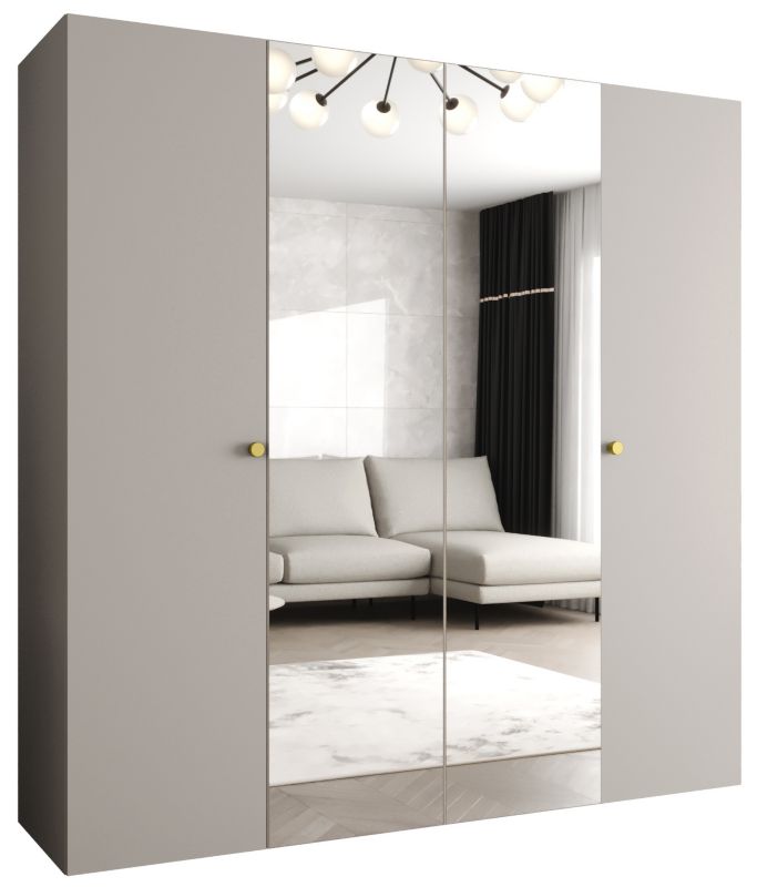 Szafa uchylna Abiks PARMA 2 200 wys. 202 cm Kaszmir + u. Złoty 1 szt