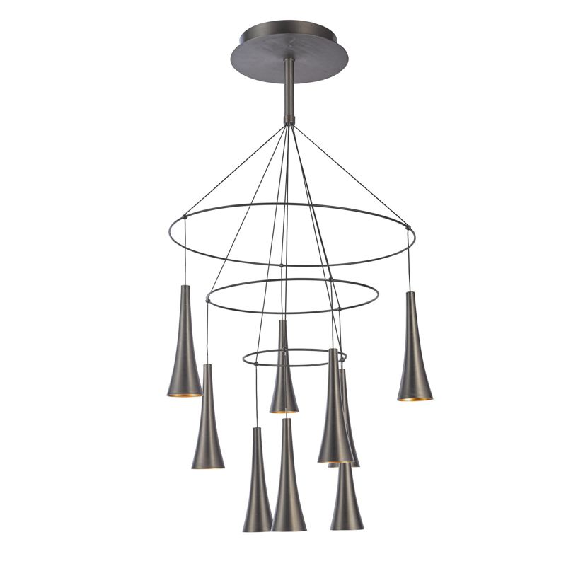 Żyrandol Italux Luca 8403 kawowy nowoczesny wbudowany LED 45W 1 szt.