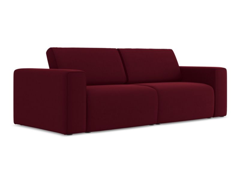 3-osobowa kanapa modułowa LaMiaSofa CASERTA z tkaniny welwetowej 224x103 cm burgundowy 1 szt.