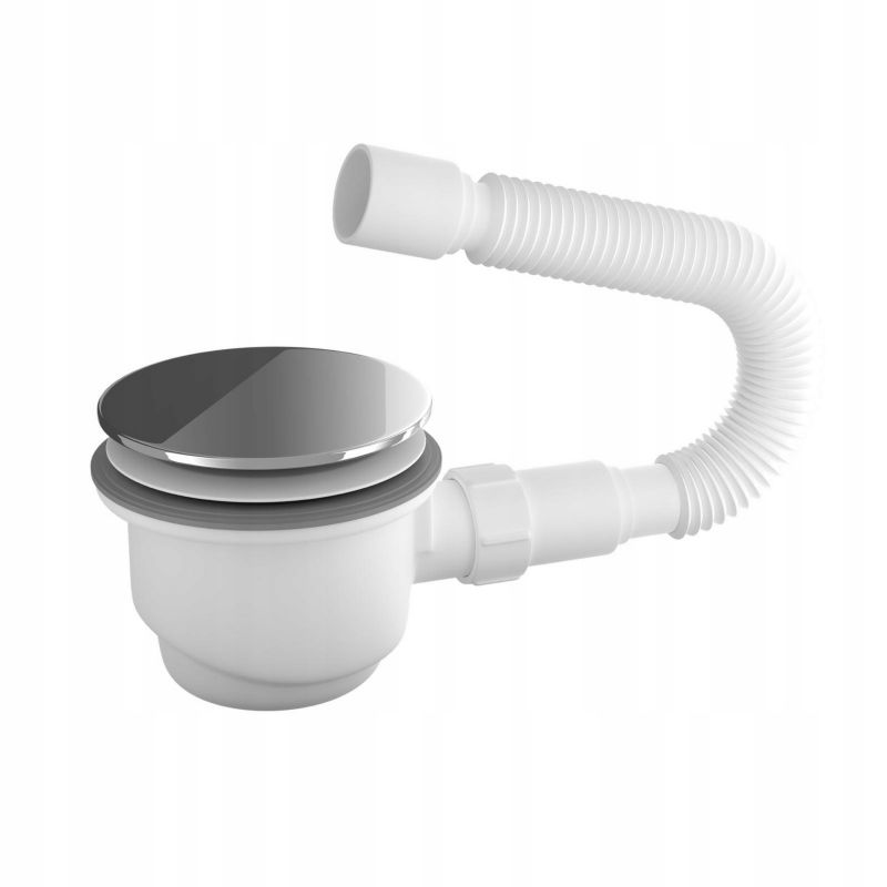 Syfon z odpływem do brodzika SEVANTE wys 85mm szer 110mm biały 1szt.