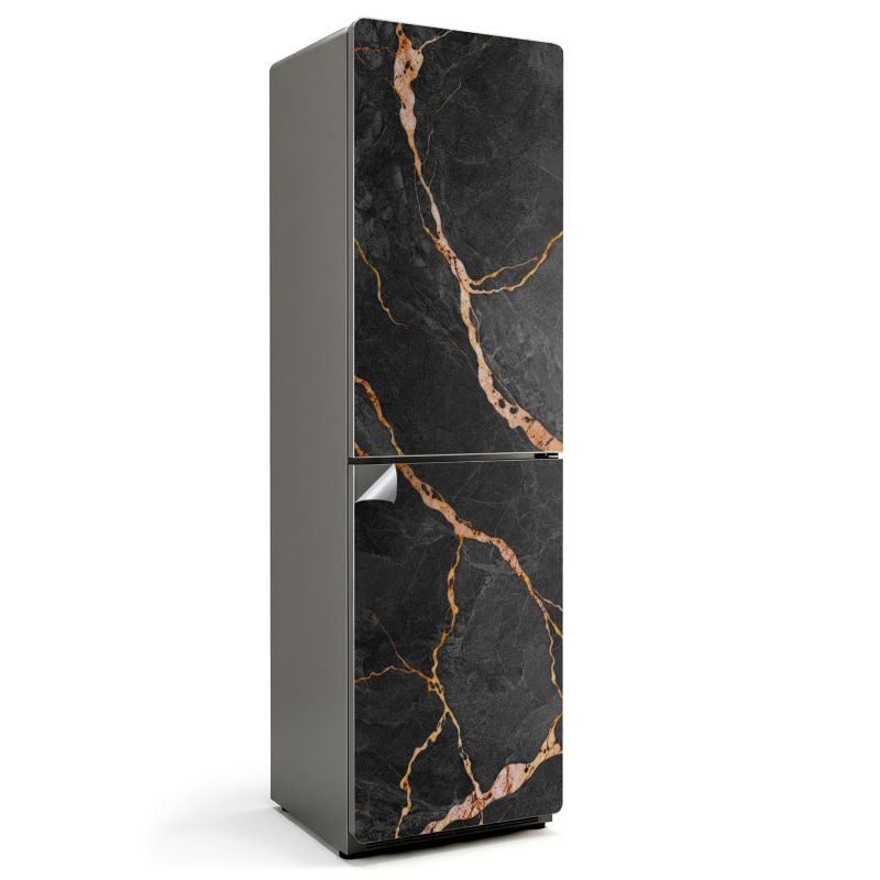 Ochronna naklejka na lodówkę Wallfluent 60x205 cm Wzór marmurowy z żyłami 1 szt.