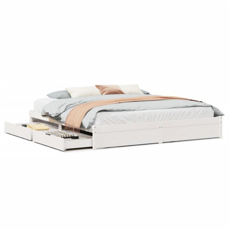 Łóżko drewniane WaszeMeble 180x200 cm biała WM-3301669 1 szt.