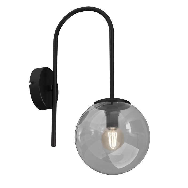 Kinkiet ścienny Luminex Cambridge czarny mat-szary 1 x E14 x 15W IP20 wym: 34 x 16 x 26 cm - 1 szt.