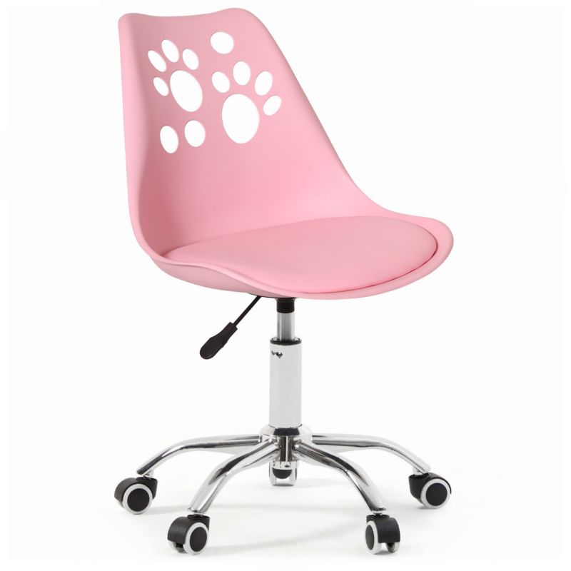 Fotel obrotowy Bauerkraft biurowy dla dzieci różowy 1 szt.