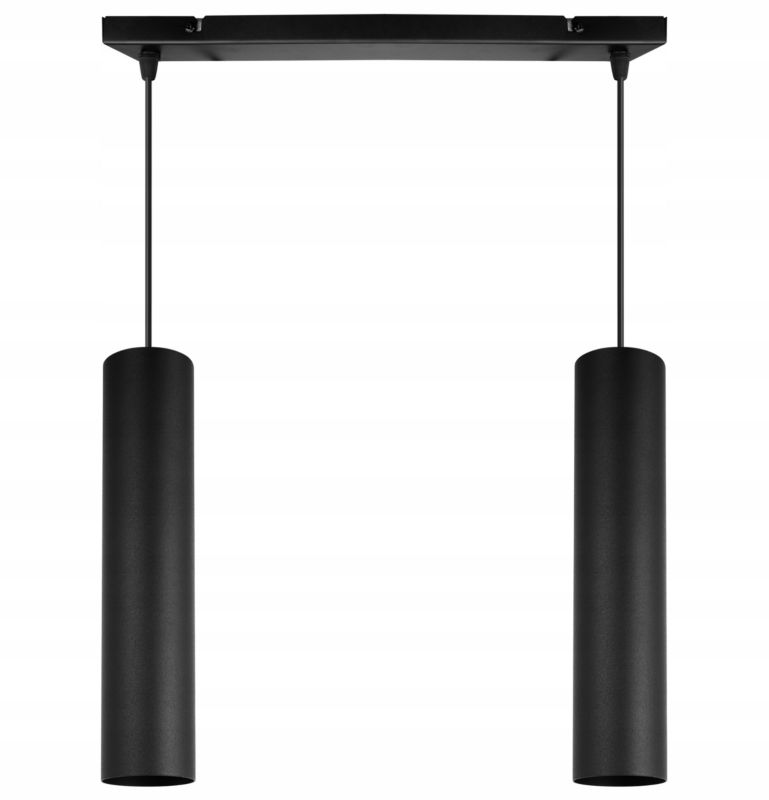 Lampa sufitowa wisząca Light Home LH Tuba 2x GU10 20W czarny 1szt.
