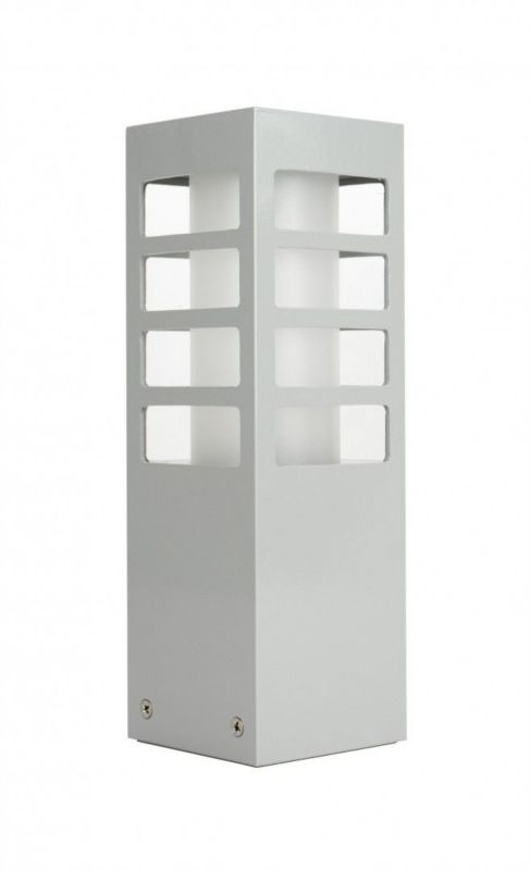 Lampa ogrodowa stojąca SU-MA Rado srebrna 1 x E27 x IP54 wym: 25 x 8 x 8 cm - 1 szt.