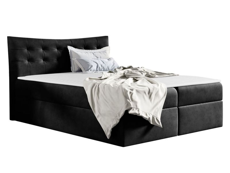 Łóżko kontynentalne MIRJAN 24 Havana 140x200 czarny 1 szt.