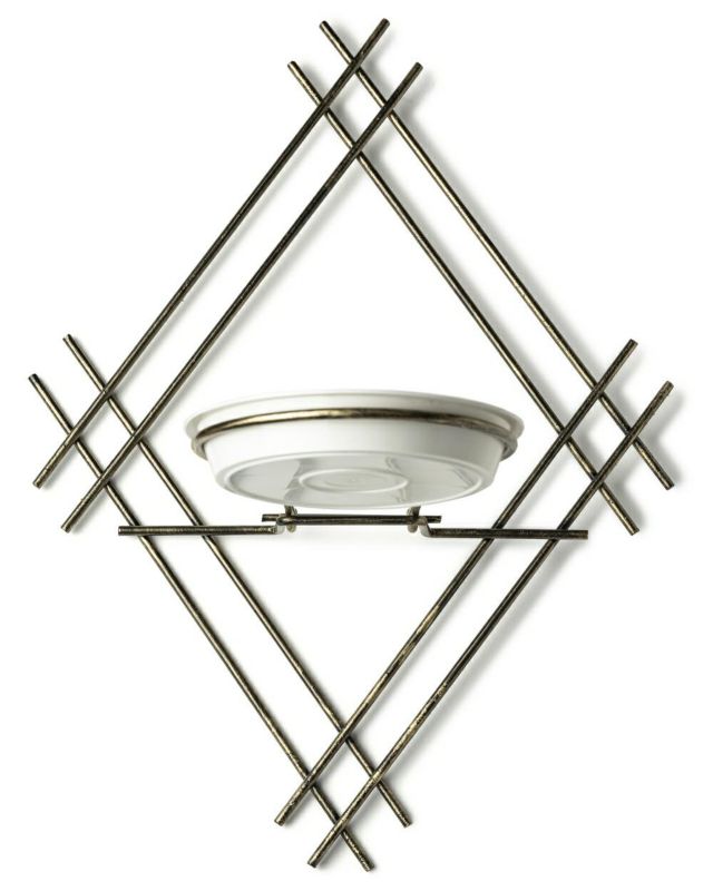 Kwietnik ścienny Dąstal Metalowy Złoty 31x26x41 cm 1 szt.