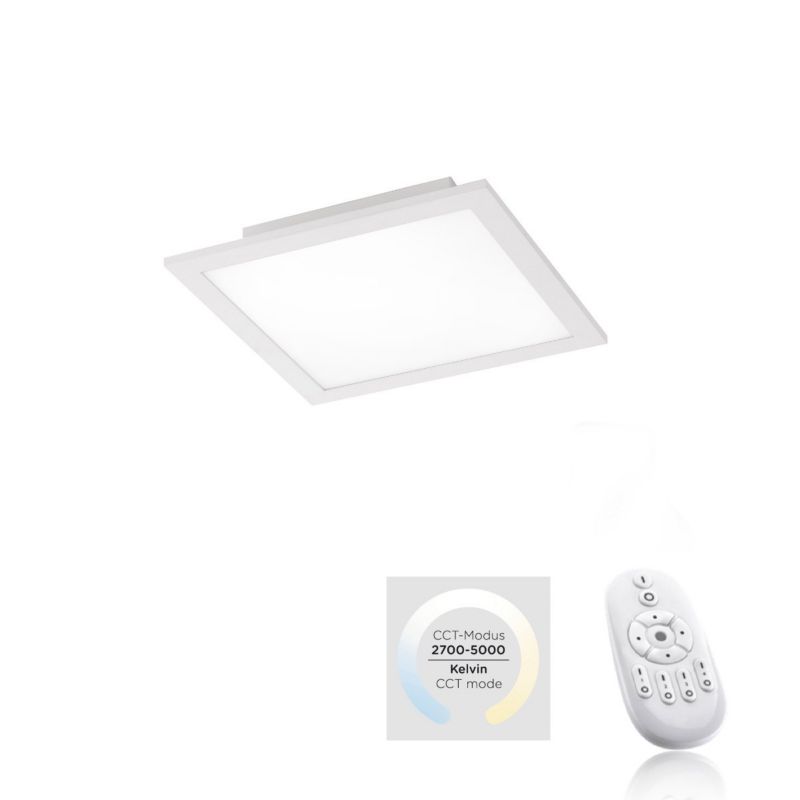 Plafon sufitowy nowoczesny Paul Neuhaus Flat biały LED 17W 2700K-5000K 1400lm IP20 wym: 5,6 x 30 x 30 cm aluminium - 1 szt.