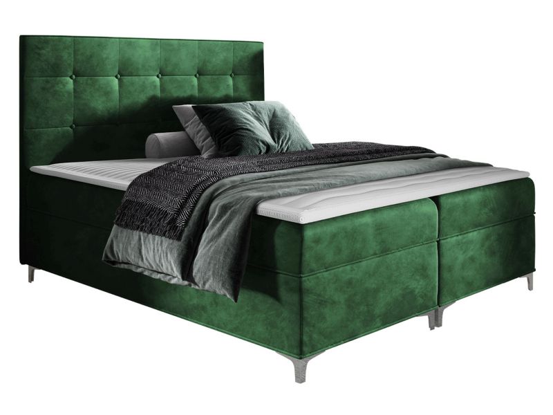 Łóżko kontynentalne MIRJAN 24 Snake 140x200 wojskowa zieleń 1 szt.