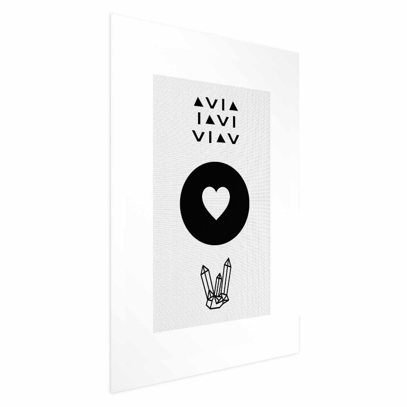 Plakat Artgeist Serce i kryształty 40x60 cm bez ramy 1 szt