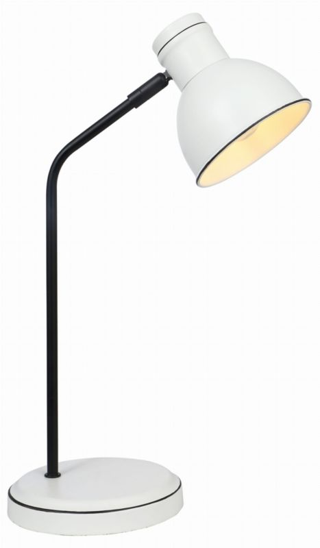 Lampka biurkowa Candellux Zumba biało-czarna 1 x E14 x 40W IP20 wym: 41 x 25 x 16 cm metal - 1 szt.