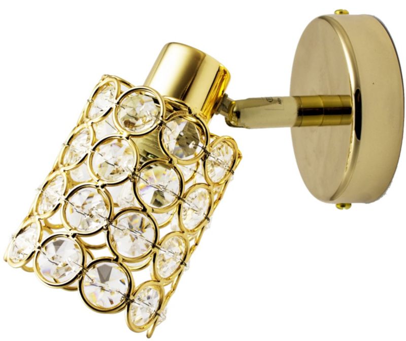 Kinkiet ścienny Candellux York mosiądz-złoty-przezroczysty 1 x G9 x 40W IP20 wym: 14 x 8 x 16 cm - 1 szt.