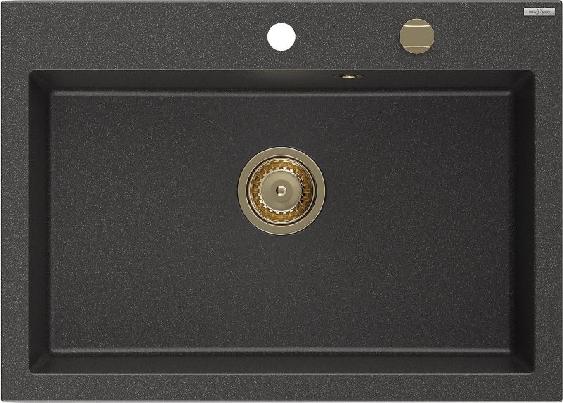 Zlewozmywak wpuszczany Mexen Elix czarny nakrapiany 700 x 500 mm - 6526701005-76-G