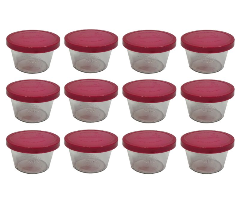 Słoiki MODO24 Weck 370 ml fi 100 mold silikonowe wieka 12 kpl.