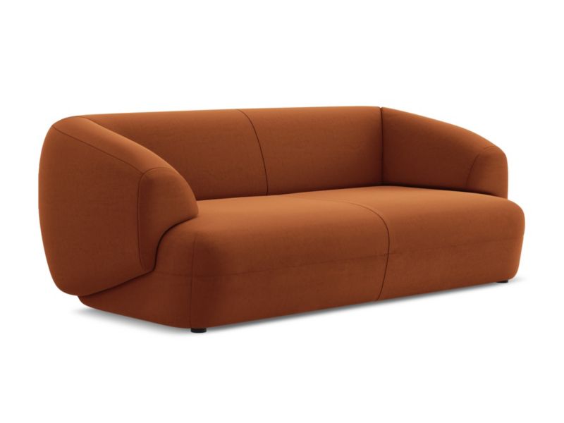 Kanapa 3-osobowa LaMiaSofa RIMINI z tkaniny welwetowej 212x98 cm terakota 1 szt.