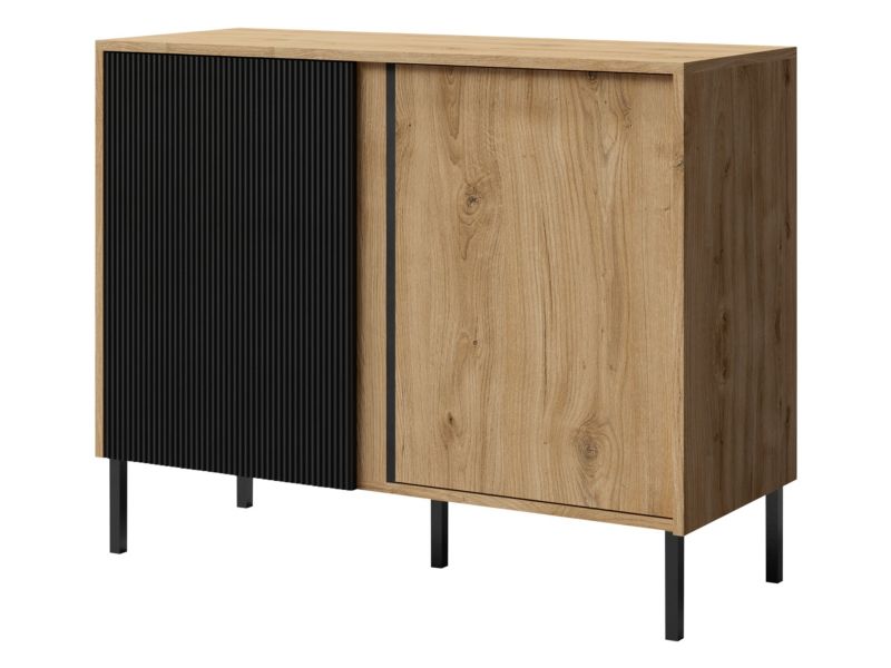 Komoda MIRJAN 24 nowoczesna Mia 04 dąb odwieczny/czarny 1 szt.