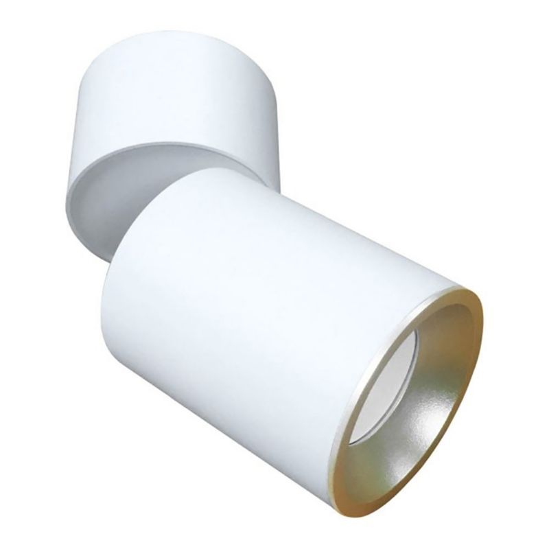 Oczko ruchome natynkowe Polux Astra GU10 biało-złote