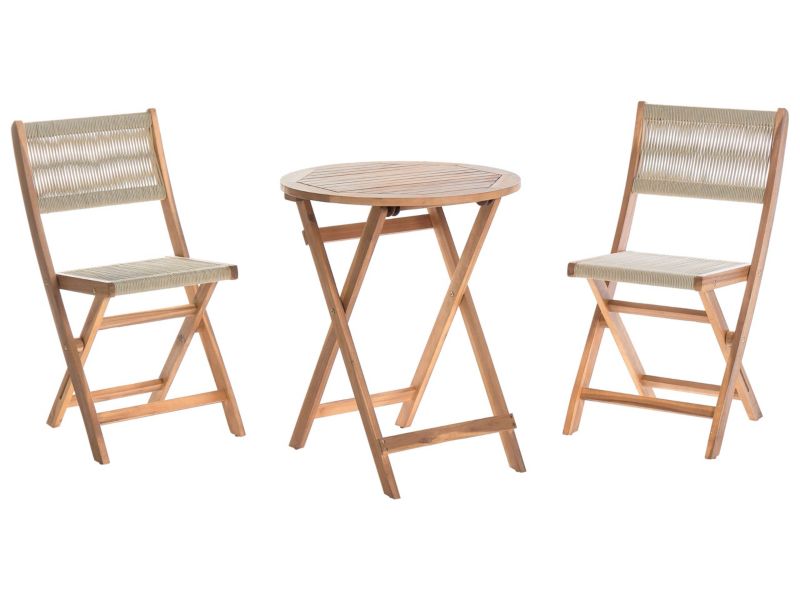 Zestaw mebli balkonowych Składane Prossedi Drewno akacjowe Beżowy 1 kpl
