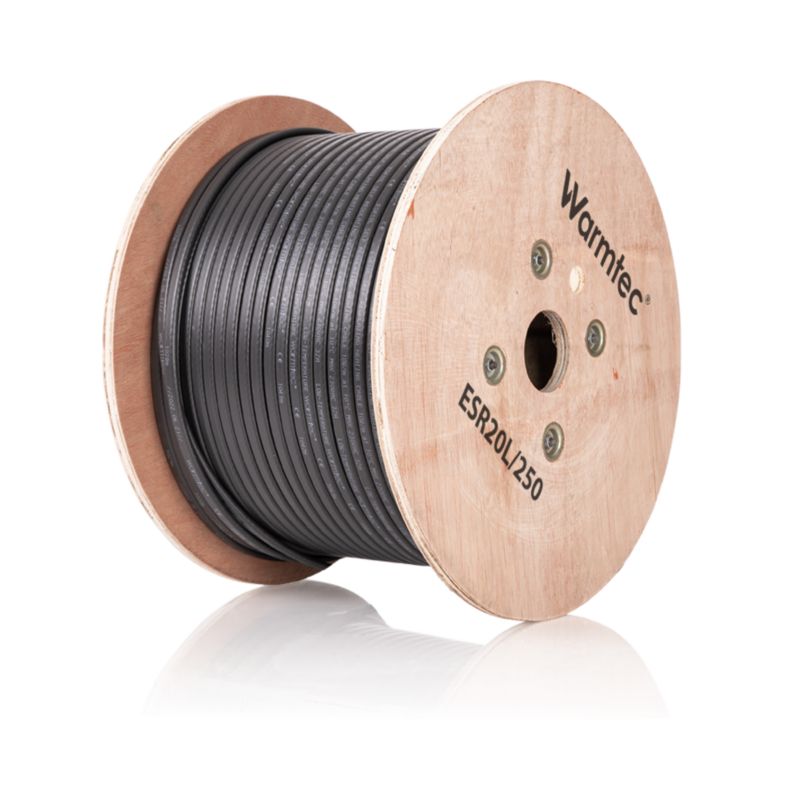 Przewód grzejny kabel grzewczy przeciwoblodzeniowy samoregulujący Warmtec 20W/m 250m 5000W ESR20L 1szt.