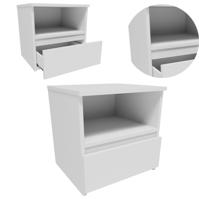 Szafka nocna Matkam CL140BIA stolik 40cm biały 1 szt.