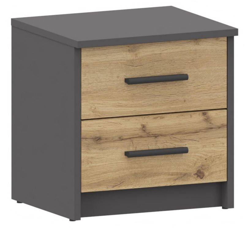Szafka nocna Matkam stolik bodo 2S komoda antracyt-wotan ufc 1 szt.