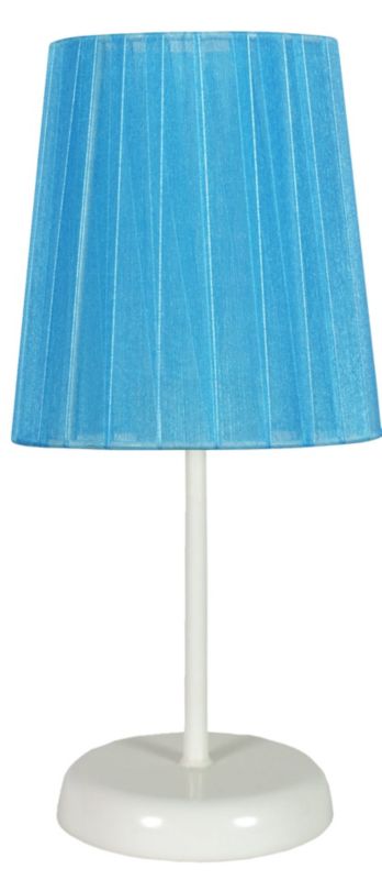Lampka stołowa Candellux Rifasa biało-niebieska 1 x E14 x 40W IP20 wym: 32 x 14 x 14 cm tkanina - 1 szt.