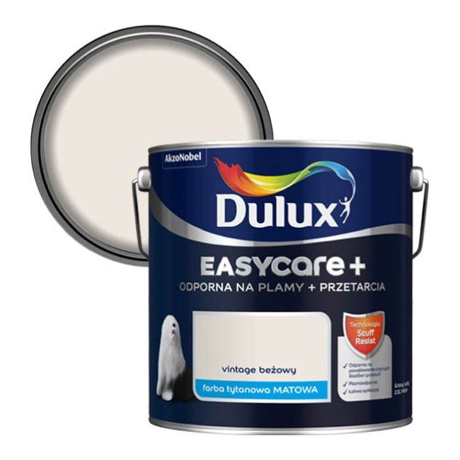 Farba Dulux EasyCare+ vintage beżowy 2,5 l